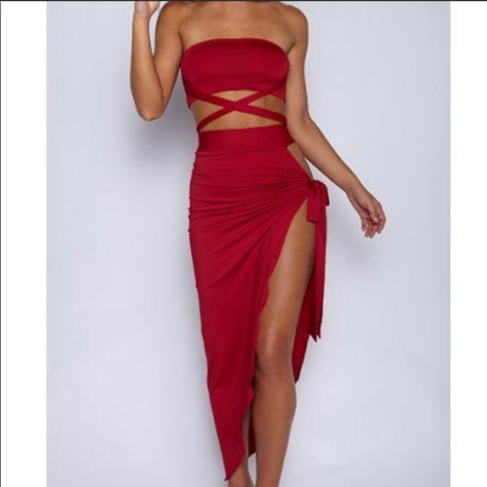 NWT Black 2 Piece Fashion Skirt Set S M L XL